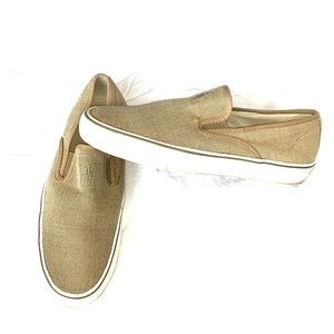 Tan burlap Polo Ralph Lauren loafer